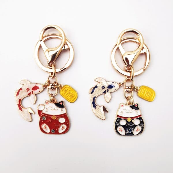 Maneki Neko Keychain | The Japanese Cat for Good Luck