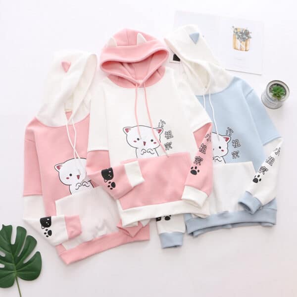 Kitten Hoodie Cute and Kawaii