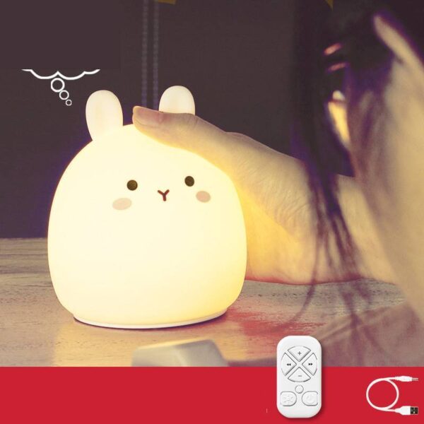 Rechargeable Night Light | White Bunny Design