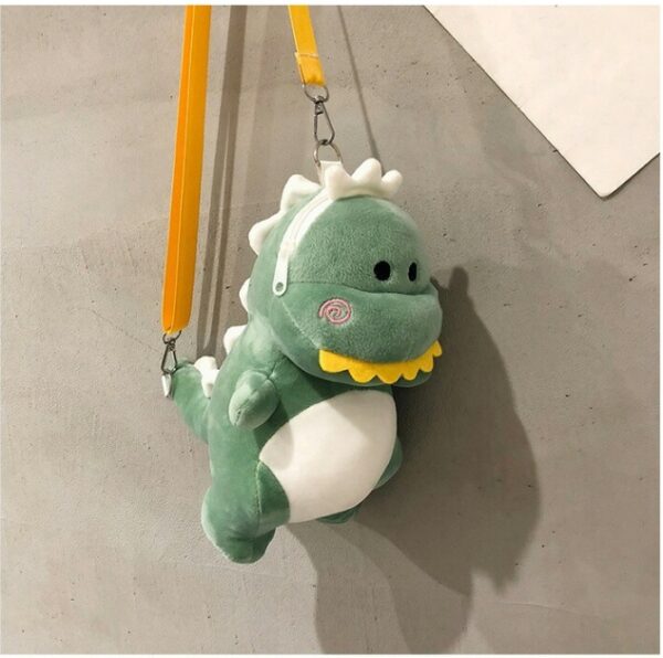 Cute Dinosaur Bag | Green Plush Dino Purse