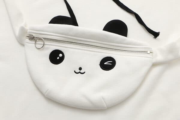 Panda Hoodie with Panda Sling Bag Set Cute