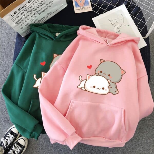 Peach and Goma Hoodie | Cute Peachcats (6 Colors!)