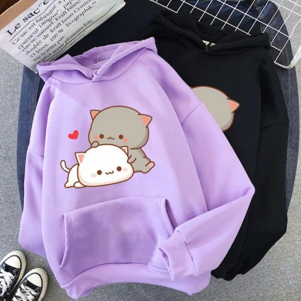 Peach and Goma Hoodie | Cute Peachcats (6 Colors!)