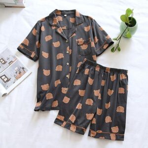 Bear Pyjamas Cute Two Piece | Short Sleeves