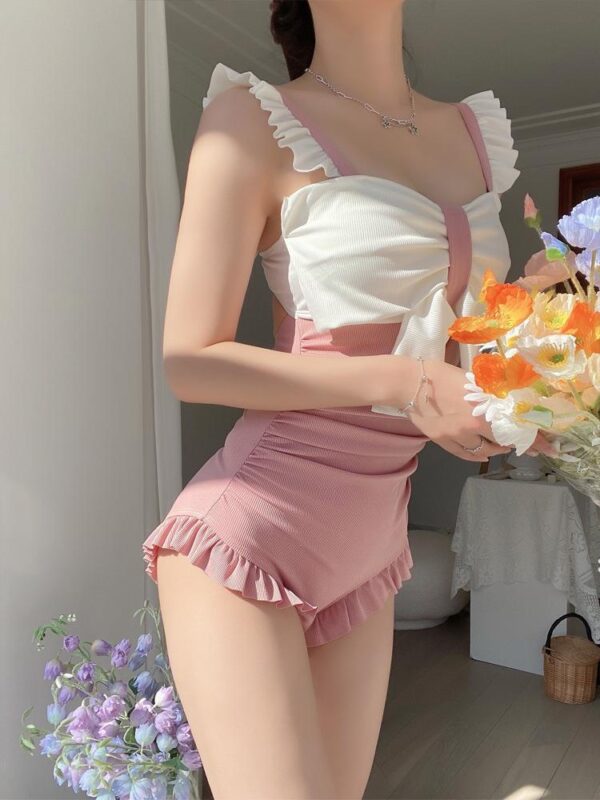 Kawaii Bodysuit One Piece | Pink Bow and Ruffles