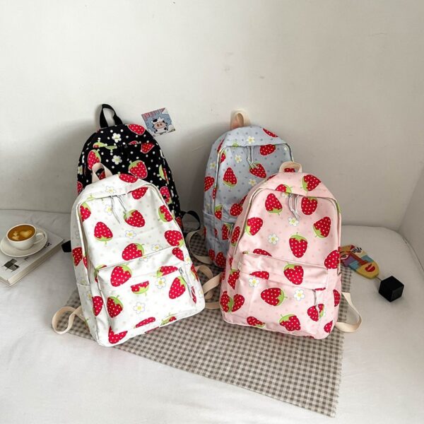 Large Strawberry School Bag