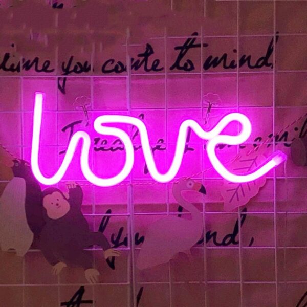 Cute Neon Light | "love" Quote