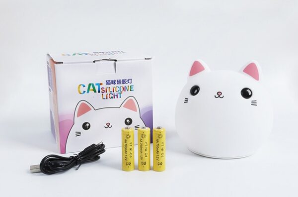 Cute Round Cat Soft Lamp