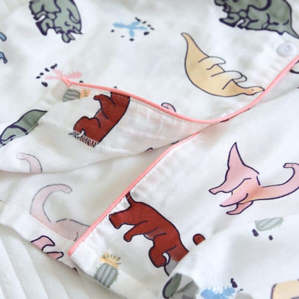 Realistic Dinosaur Pattern Nightwear Set | Shorts & Top