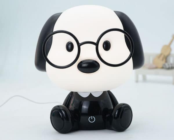 Small Cute Dog Lamp with Glasses