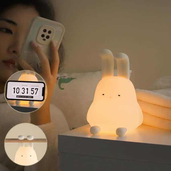 Soft Lamp with Adjustable Bunny Ears | +Phone Holder