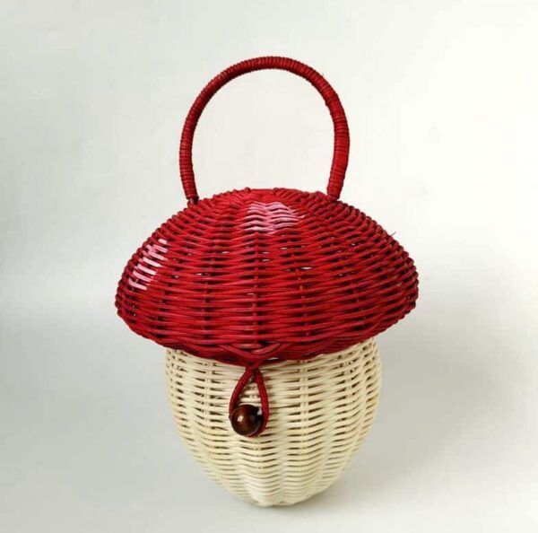 Rattan Mushroom Bag | Handmade Woven