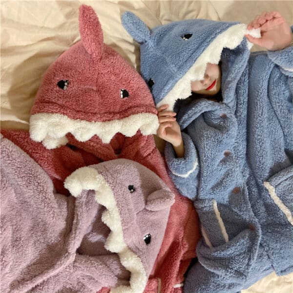 Pink Shark Onesie Nightwear Womens