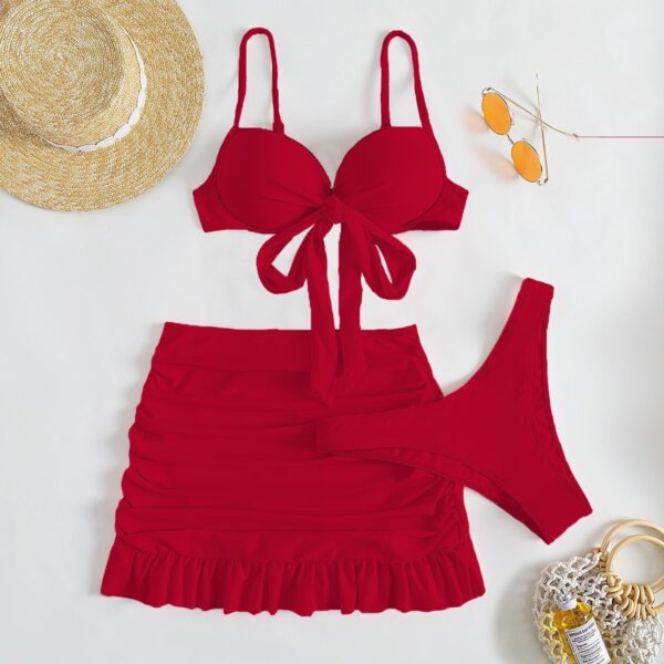 Kawaii Bikini with Skirt | Push up 3 Piece Set