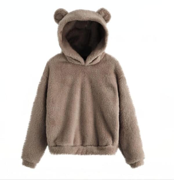 Hoodie with Bear Ears | Cute Plush Fabric (3 Colors!)