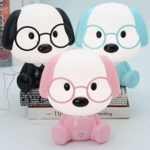 Small Cute Dog Lamp with Glasses