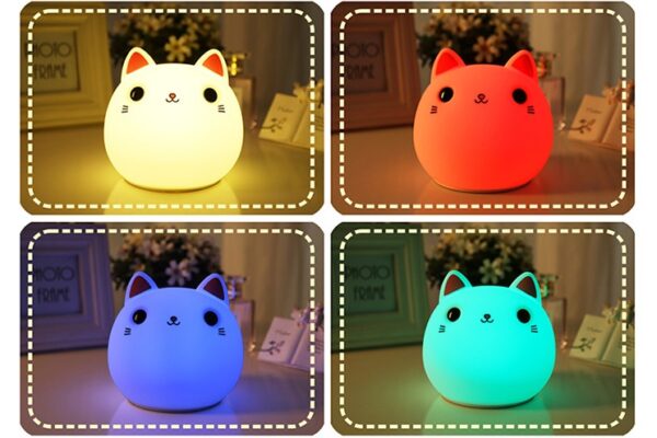 Cute Round Cat Soft Lamp