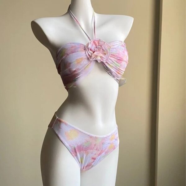 Kawaii Bikini with Long Cover Up Skirt | Ruffled