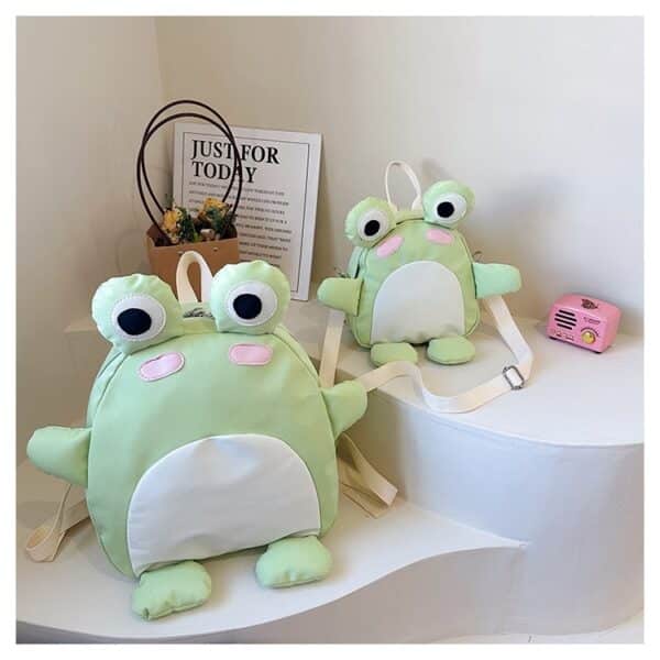 Kawaii Frog Backpack | Cartoon Design