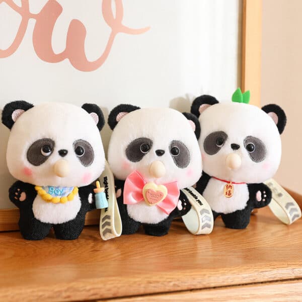 Plush Panda Keyring Kawaii Bubble Squish