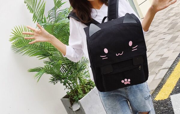 Cute Cat Backpack | Large School College Bag