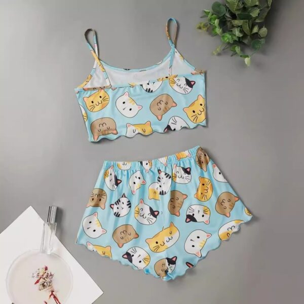 Sexy Cat Pajama Set for Summer | Tank Top & Shorts