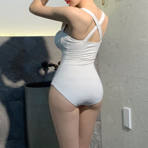 White Pushup One Piece Swimsuit