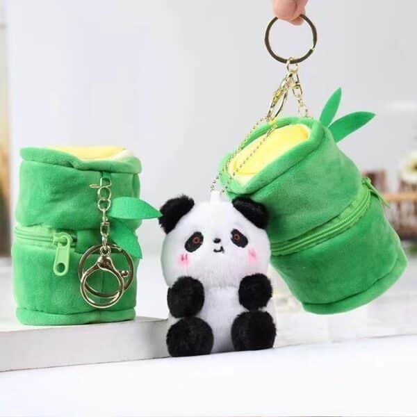 Panda Bamboo Keychain Plushie
