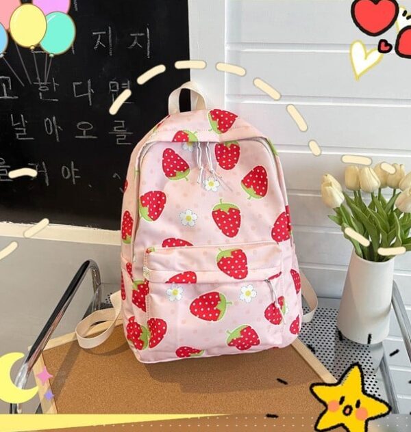 Large Strawberry School Bag