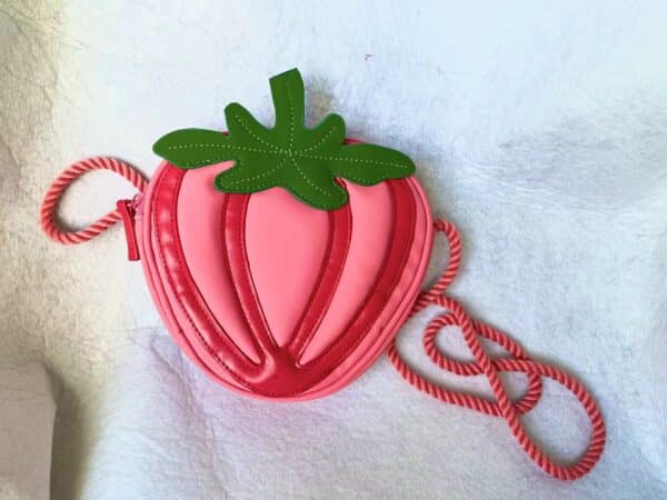 Pink Strawberry Evening Purse | Vegan Leather