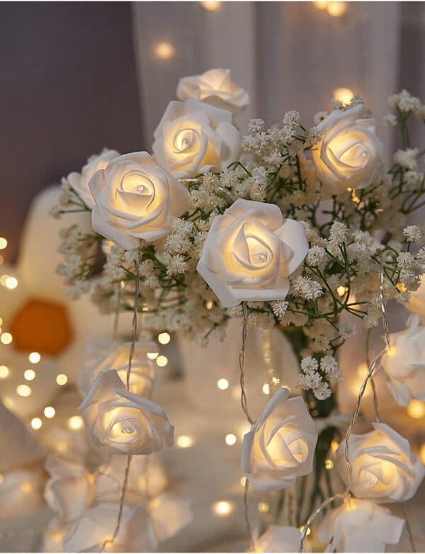 LED Rose String Lights | Flower Room Decor