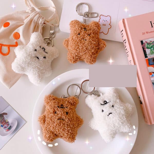 Kawaii Bear Plush Keychain Cute (2 Colors)