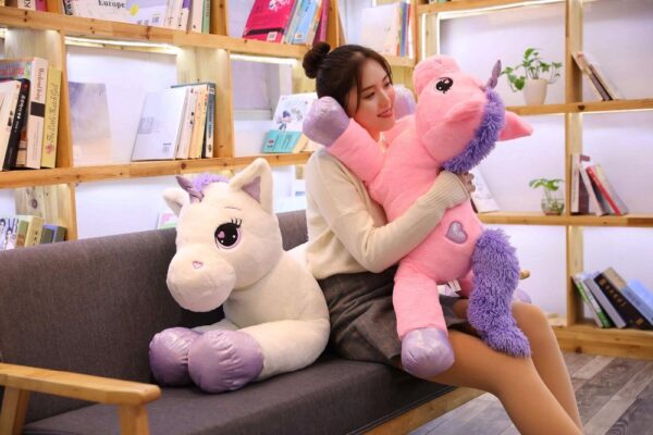 Cute Unicorn Plush Toy Purple Pink