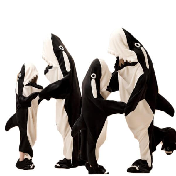 Black Snuggie Shark Blanket Onesie