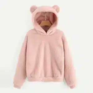 Hoodie with Bear Ears | Cute Plush Fabric (3 Colors!)