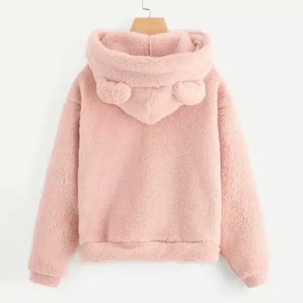 Hoodie with Bear Ears | Cute Plush Fabric (3 Colors!)