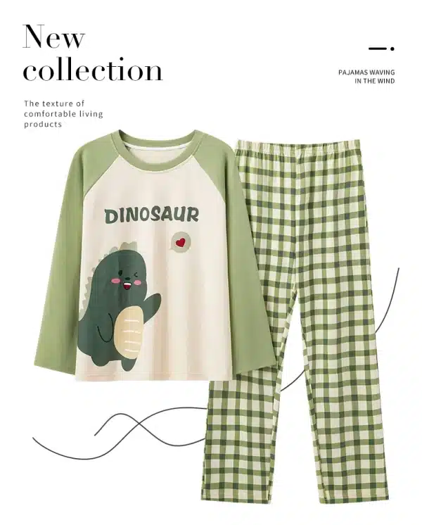 Cute Dinosaur Jammies Set | Long Pants and Sleeves