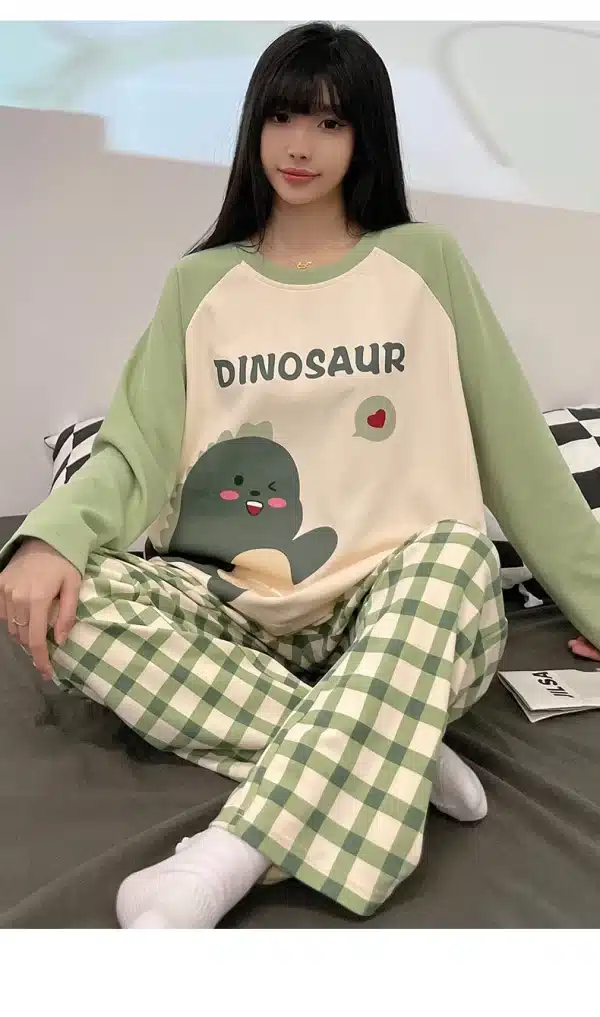 Cute Dinosaur Jammies Set | Long Pants and Sleeves