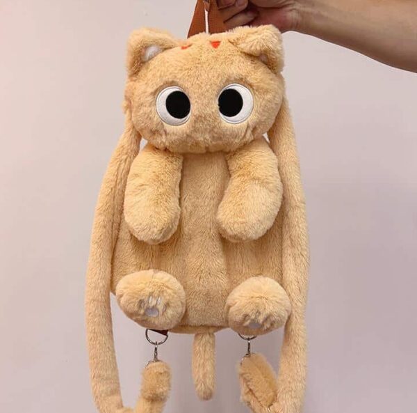 Cute Cat Plush Backpack Bag