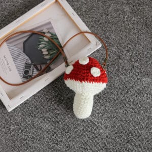 Mini Mushroom Accessory Purse | Crossbody - Crocheted