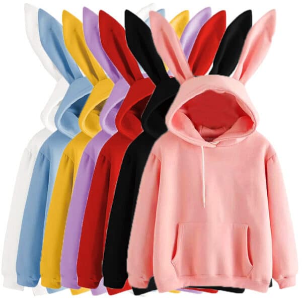 Sweatshirt with Rabbit Ears Hooded (7 Colors!)