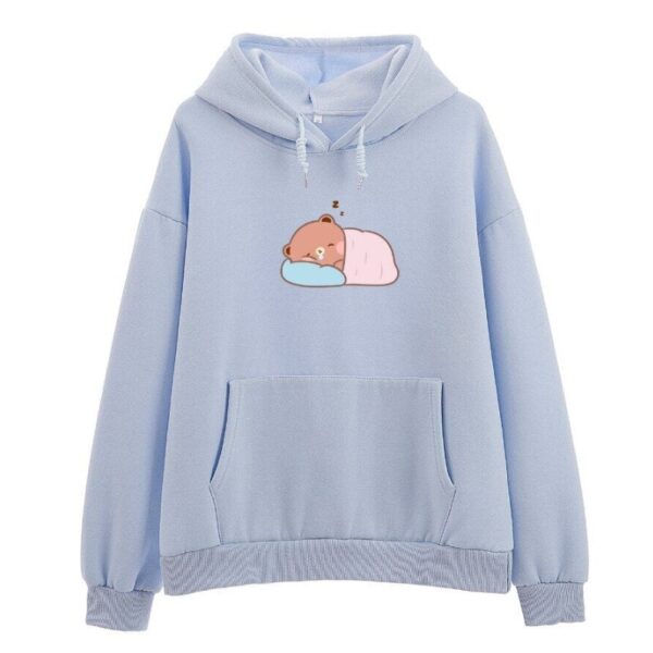 Cute Sleeping Bear Hoodie Blue (+3 Colors)