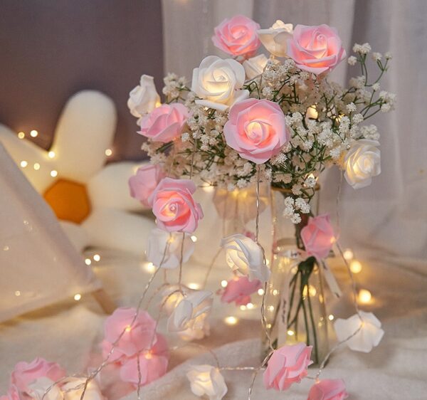 LED Rose String Lights | Flower Room Decor