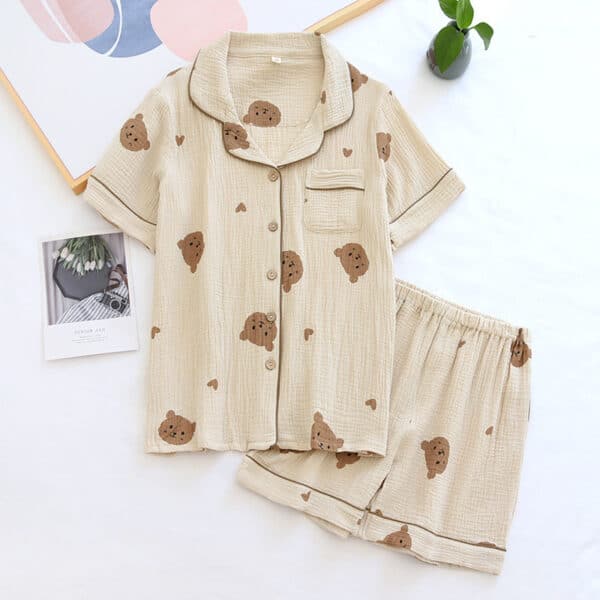 Bear Pajama Set | Cute & Minimal for Women