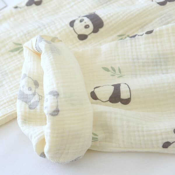 Cute Panda Pj Set with Pattern | Beige Womens