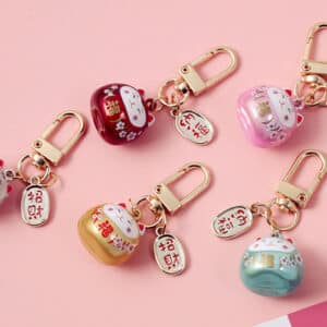 Japanese Cat Keychain Bell