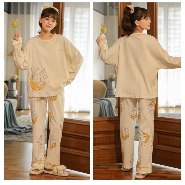 White Rabbit Pyjamas Yellow Moon Cute