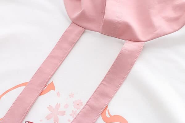 Cute Rabbit Hoodie Pink & White