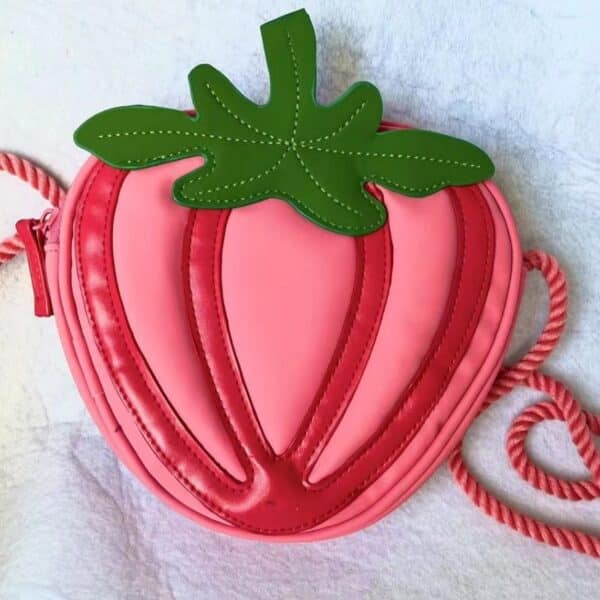 Pink Strawberry Evening Purse | Vegan Leather