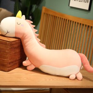 Long Unicorn Plush Pillow | Pink (3 Sizes)